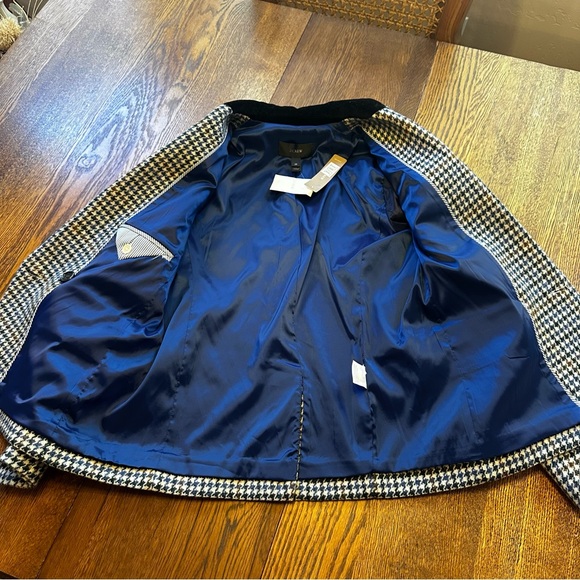 J. Crew size 2 petite Dover houndstooth wool blazer. NWT - Picture 10 of 13